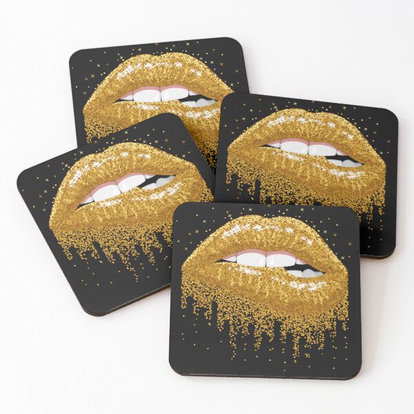 Item preview, Golden glitter Lips sexy baby girl  designed and sold by sweary12.