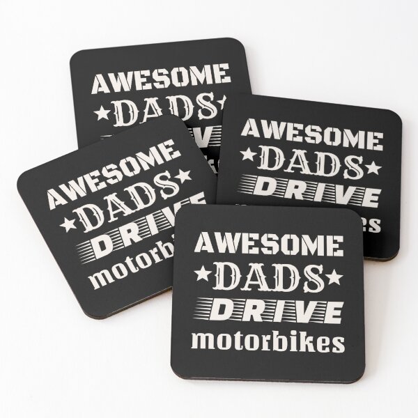 Item preview, Awesome Dads Drive Motorbikes White Text Design, Great Design For Cool Dads, Perfect For Father's Day designed and sold by TrulyEpoque.
