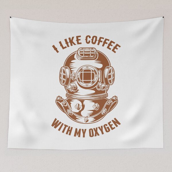 Item preview, I Like Coffee With My Oxygen - Divers Love Coffee designed and sold by cotros.