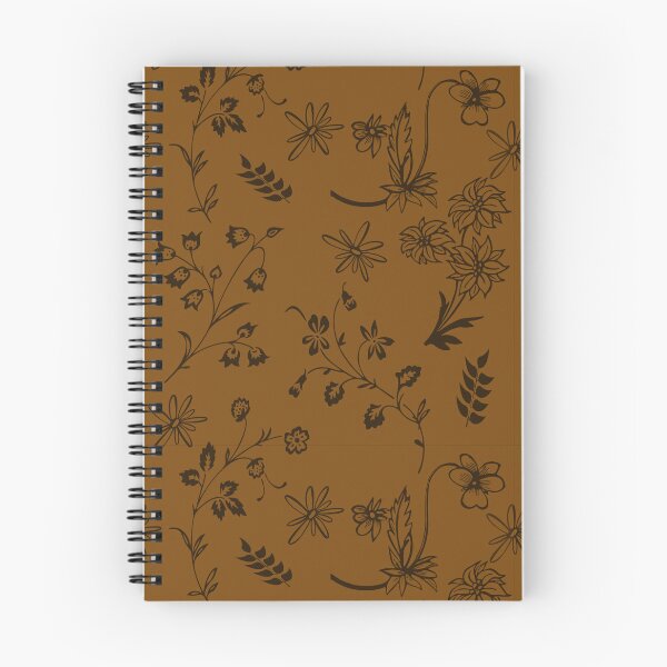 Item preview, Pretty flower design on brown background designed and sold by ClownFishArts.