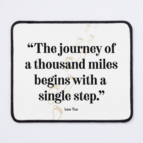 Item preview, Motivate Yourself and Others with "The Journey of 1000 miles..." designed and sold by Soaring Eagle.
