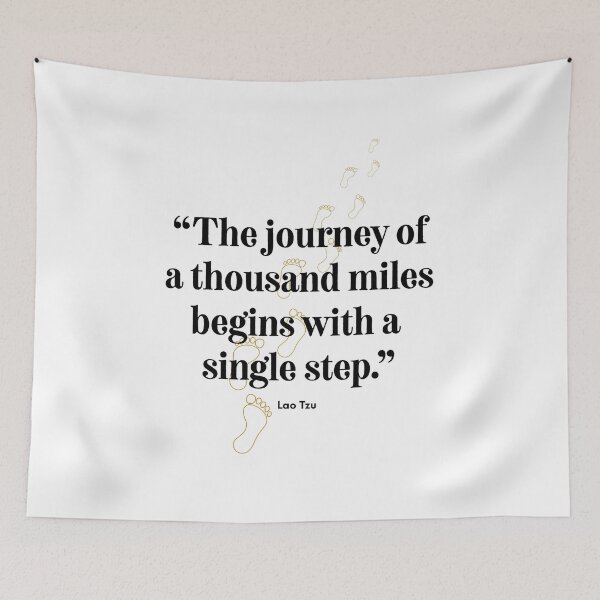 Item preview, Motivate Yourself and Others with "The Journey of 1000 miles..." designed and sold by Soaring Eagle.