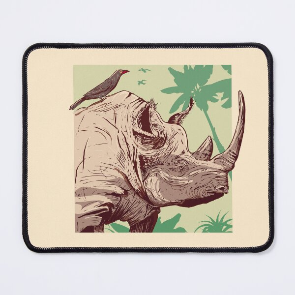 Item preview, Jungle friends - Oxpeckers and Rhinoceros designed and sold by Rômulo Queiroz.