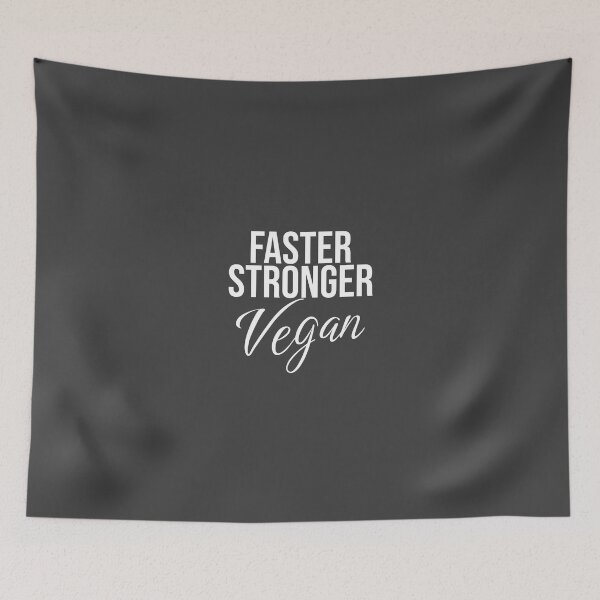 Item preview, Faster Stronger Vegan, Vegetarian designed and sold by Minimalist Quotes and Sayings.