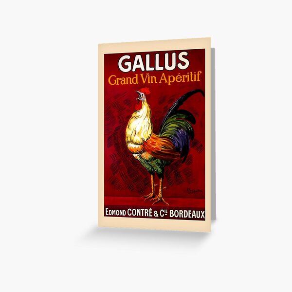 Item preview, Bar Rooster Gallus Grand Vin Aperitif Bordeaux Wine France French designed and sold by kristigrrison.