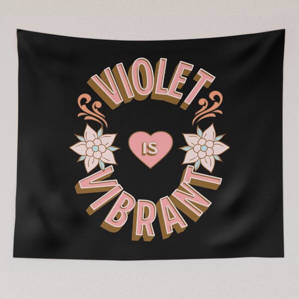 Item preview, Violet is Vibrant - First Names - Birthday Gifts - Alliteration Fans designed and sold by epicthoughts.