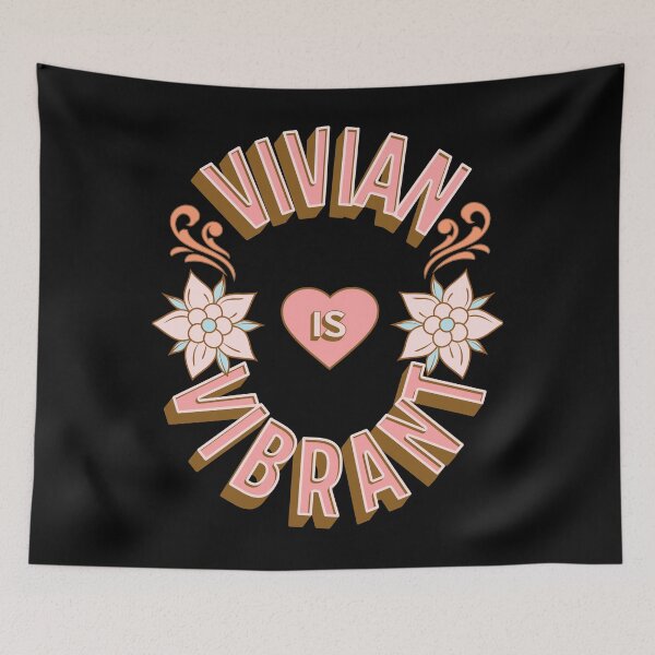 Item preview, Vivian is Vibrant - First Names - Birthday Gifts - Alliteration Fans designed and sold by epicthoughts.