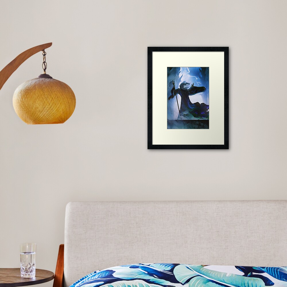A fell voice in the air Framed Art Print