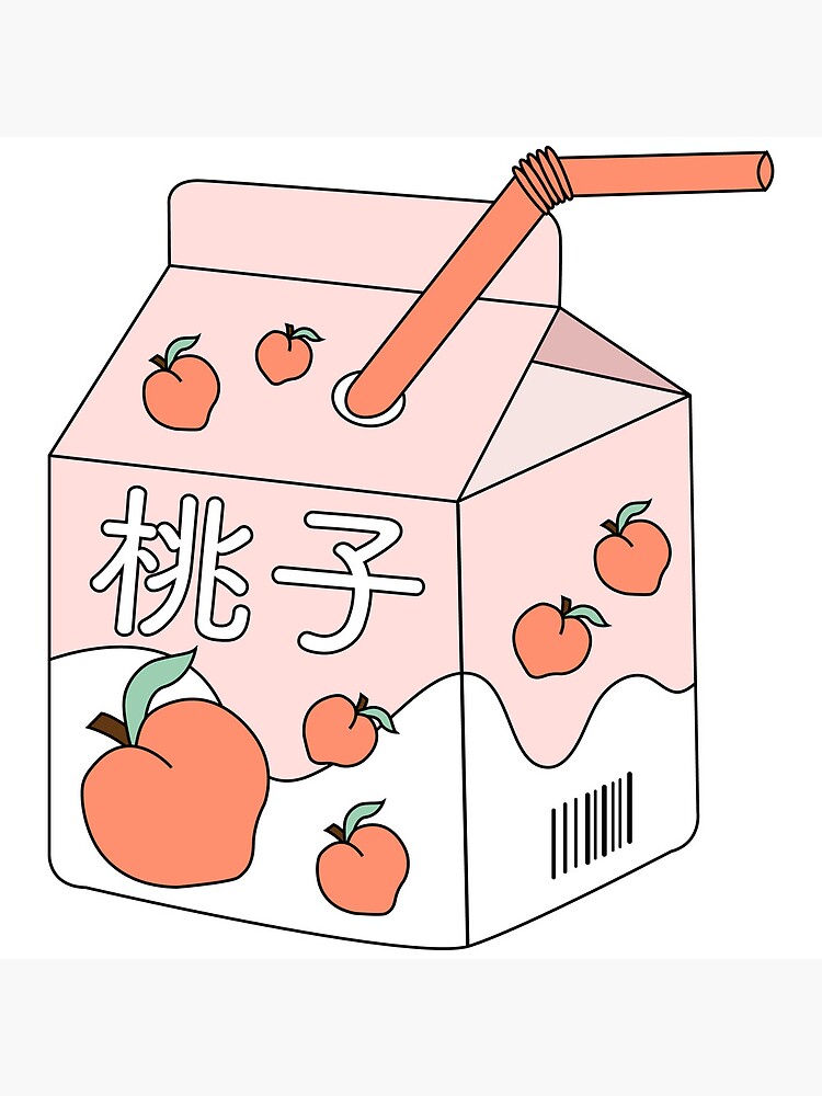 "Aesthetic Peach Milk Chinese Writing" Poster for Sale by eva8designs