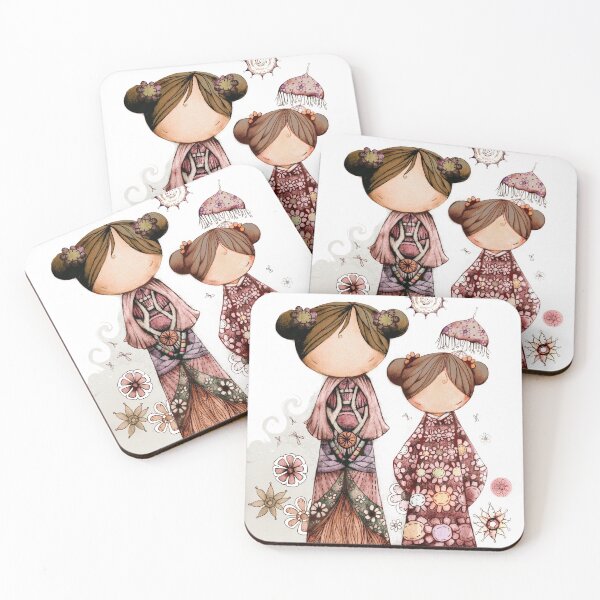 Item preview, Kokeshi Garden Geishas designed and sold by Karin Taylor.