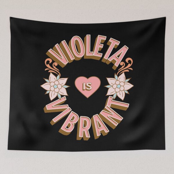 Item preview, Violeta is Vibrant - First Names - Birthday Gifts - Alliteration Fans designed and sold by epicthoughts.