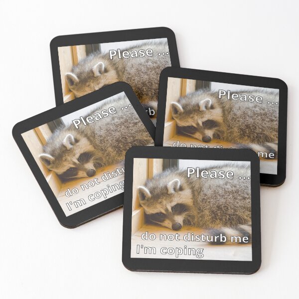 Item preview, I'm coping | Raccoon meme design designed and sold by SocialTekkie.