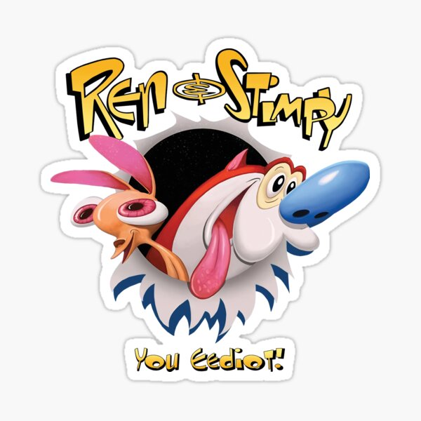 Amazing Ren And Stimpy Eediot Green Goo Laminated Sticker, 45 OFF