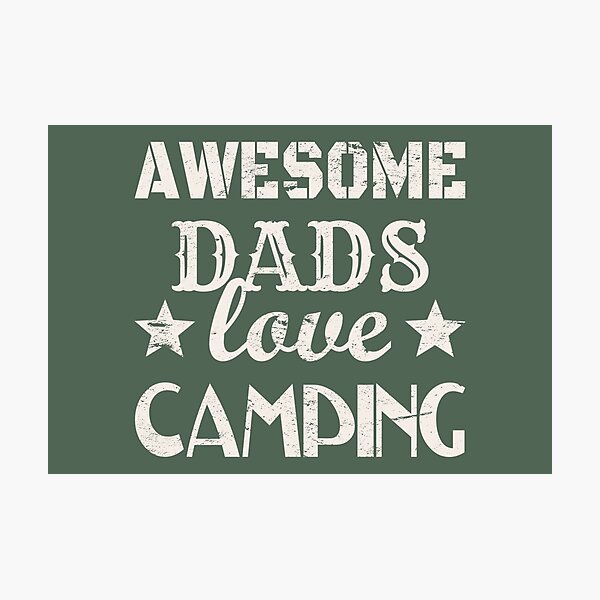 Item preview, Distressed Style Awesome Dads Love Camping White Text Design, Great Design For Cool Dads, Perfect For Father's Day designed and sold by TrulyEpoque.