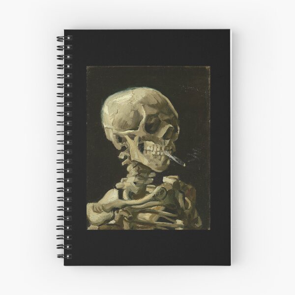 Item preview, Skeleton with a burning cigarette fine art designed and sold by Common Truth.