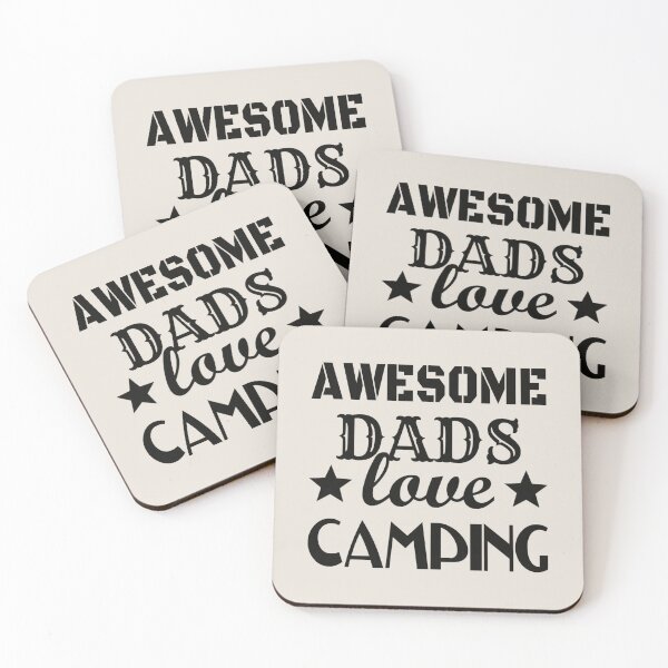 Item preview, Awesome Dads Love Camping Black Text Design, Great Design For Cool Dads, Perfect For Father's Day designed and sold by TrulyEpoque.