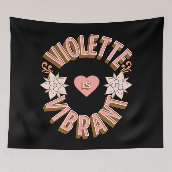 Item preview, Violette is Vibrant - First Names - Birthday Gifts - Alliteration Fans designed and sold by epicthoughts.