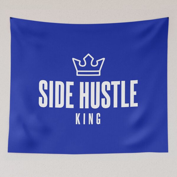 Item preview, Side Hustle King - White Text designed and sold by Luhmdesign.