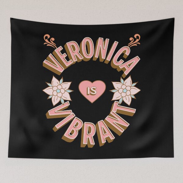 Item preview, Veronica is Vibrant - First Names - Birthday Gifts - Alliteration Fans designed and sold by epicthoughts.