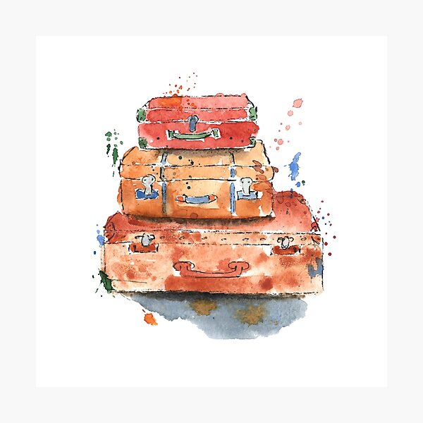 Vintage suitcases Photographic Print