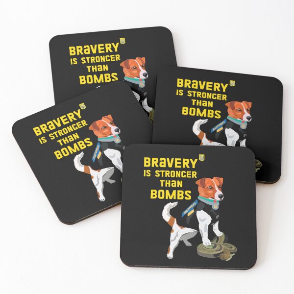 Item preview, Ukrainian Patron Dog Hero - Bravery Is Stronger Than Bombs designed and sold by Aide.