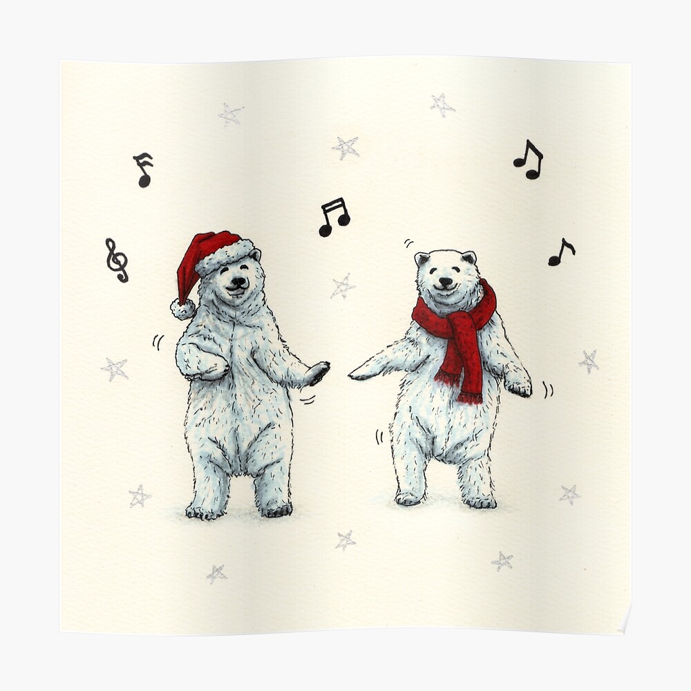 dancing christmas polar bear