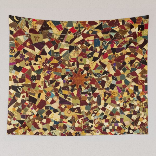 Item preview, Quilt [crazy patchwork] by Rebecca King (c.1890-95) designed and sold by allhistory.