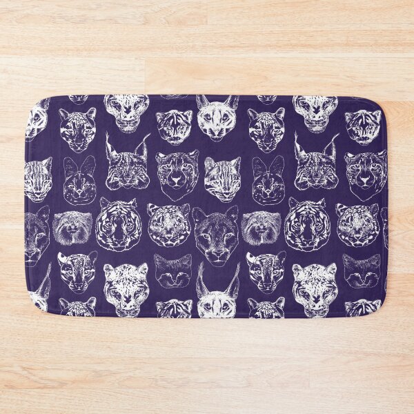 Item preview, Cat heads on navy designed and sold by CLBArtDesign.