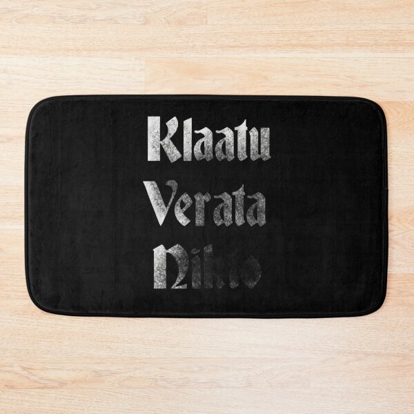 Item preview, Klaatu Verata Necktie (white) designed and sold by Luke Tomlinson Artwork.