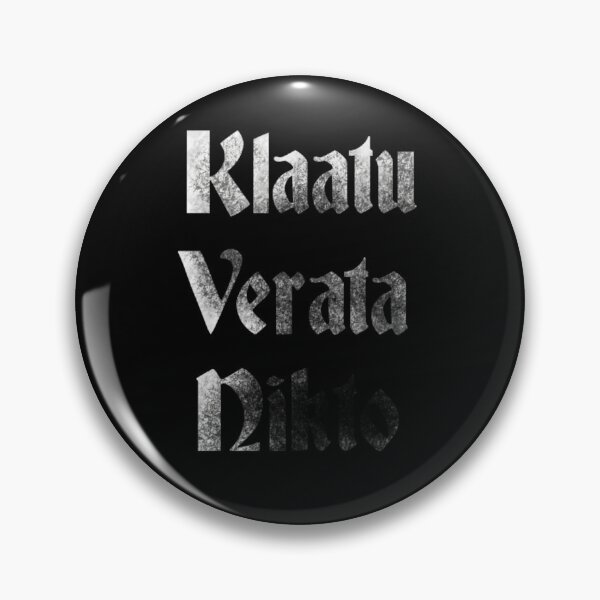 Item preview, Klaatu Verata Necktie (white) designed and sold by Luke Tomlinson Artwork.