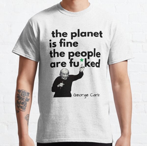Vista previa del artículo con la obra «George Carlin - El planeta está bien», diseñado y vendido por BonCornerst.