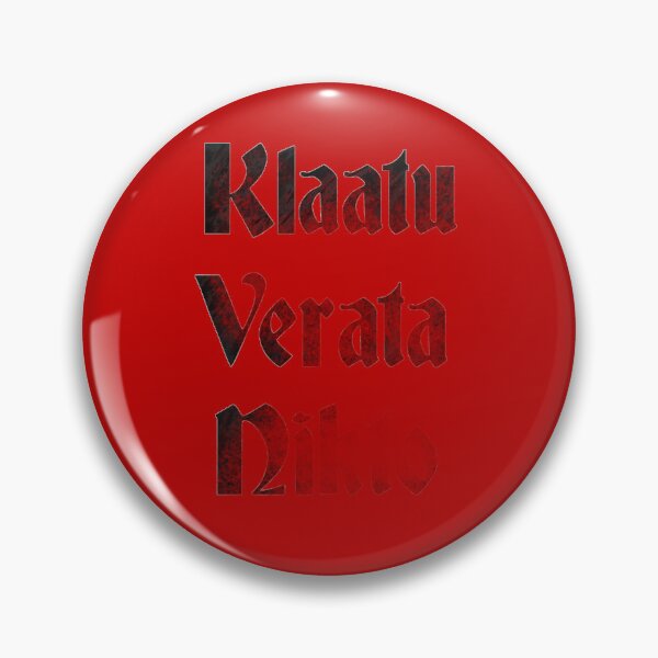 Item preview, Klaatu Verata Necktie (black) designed and sold by Luke Tomlinson Artwork.