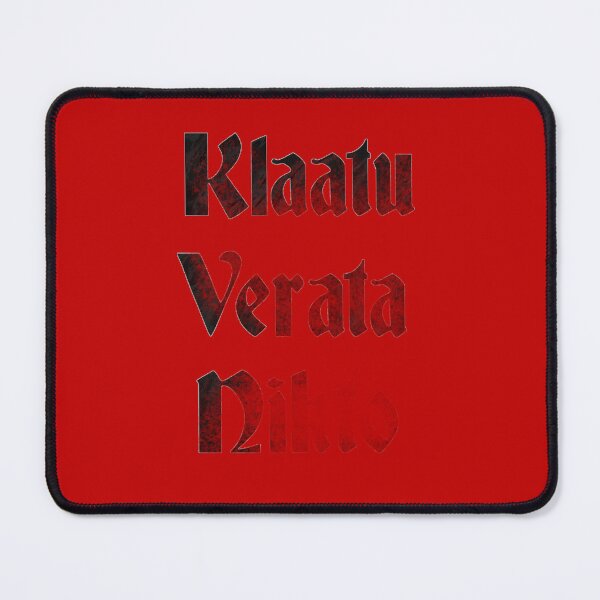 Item preview, Klaatu Verata Necktie (black) designed and sold by Luke Tomlinson Artwork.