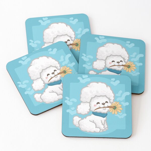Item preview, Afro Poodle White Poodle Biting a Flower designed and sold by Khotekmei.