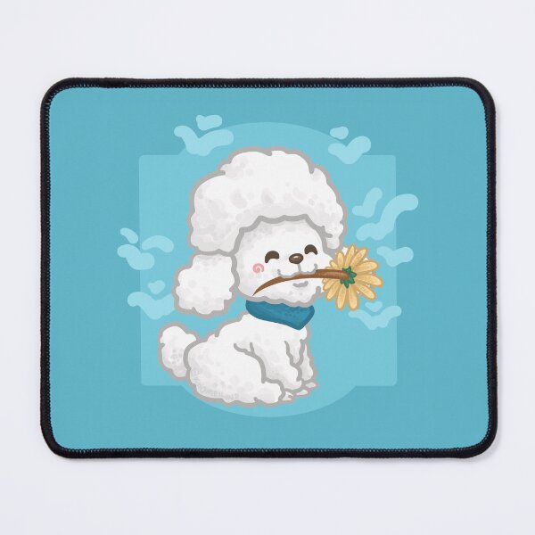 Item preview, Afro Poodle White Poodle Biting a Flower designed and sold by Khotekmei.