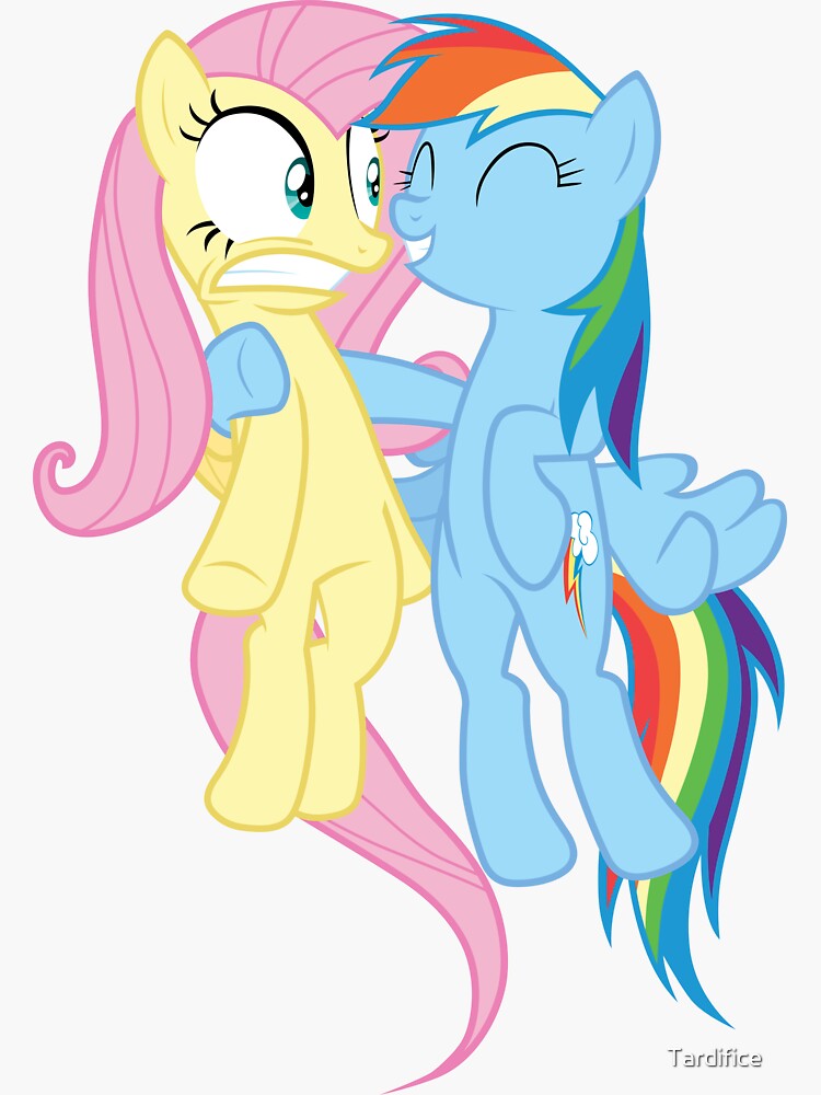 "Fluttershy and Rainbow Dash" Sticker by Tardifice Redbubble