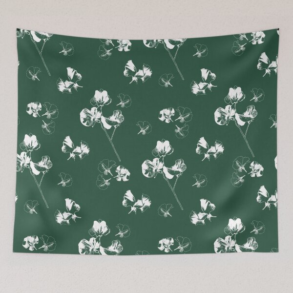 Item preview, Sweet peas on green designed and sold by CLBArtDesign.