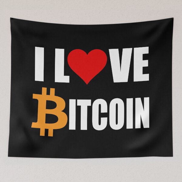 Artikelvorschau, Ich liebe Bitcoin | Bitcoin-Kryptowährung | Blockchain-Technologie | Lustiges Bitcoin-Logo entworfen und verkauft von tsse.