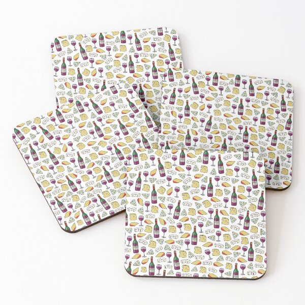 Item preview, Cheese and Wine Pattern designed and sold by DanandDee.