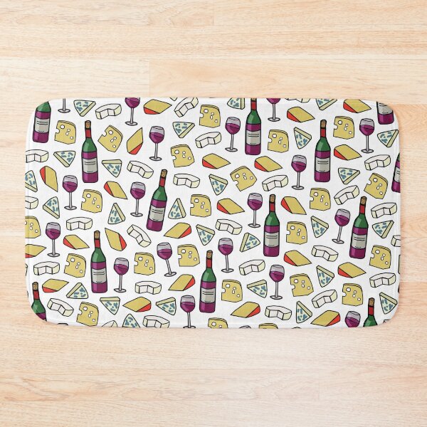 Item preview, Cheese and Wine Pattern designed and sold by DanandDee.
