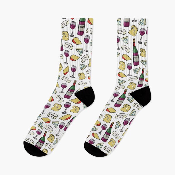 Item preview, Cheese and Wine Pattern designed and sold by DanandDee.