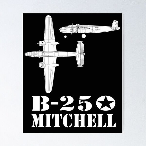 Item preview, B-25 Mitchell Airplane Bomber Airplane WW2 WWII designed and sold by ARTZ84.
