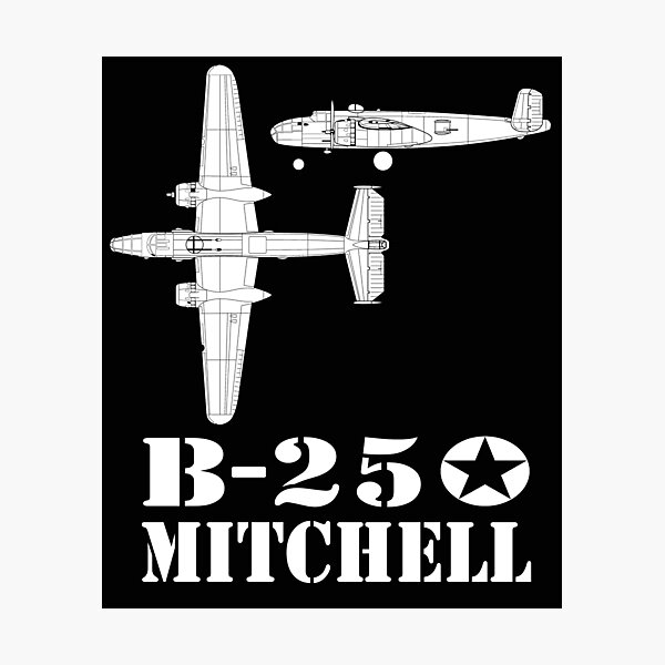 Item preview, B-25 Mitchell Airplane Bomber Airplane WW2 WWII designed and sold by ARTZ84.