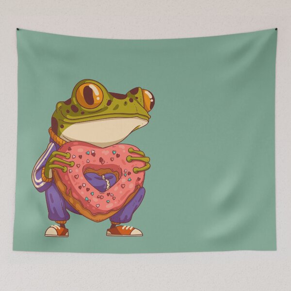 Item preview, Munchies Frog designed and sold by CabbageNClouds.