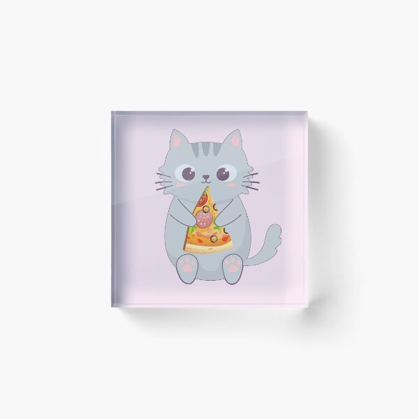 Item preview, gato comiendo pizza designed and sold by adeleqo.