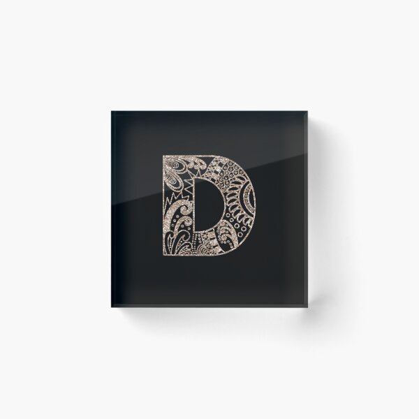 Item preview, Floral Mandala Monogram D| Mandala Monogram D designed and sold by ModernStyleBoho.