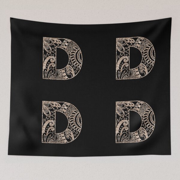 Item preview, Floral Mandala Monogram D| Mandala Monogram D designed and sold by ModernStyleBoho.