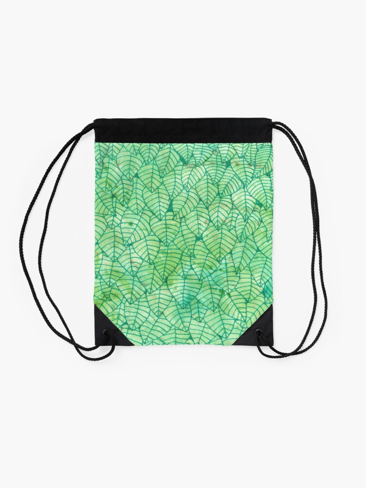 "Green foliage" Drawstring Bag by savousepate Redbubble