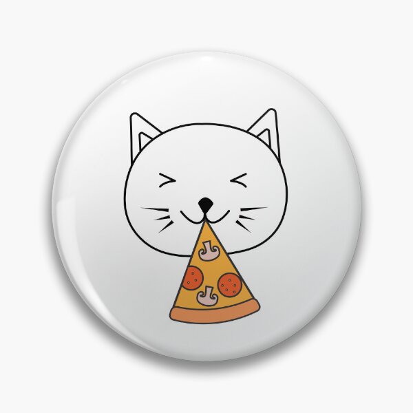 Aperçu de l'œuvre chat mignon mangeant de la pizza créée et vendue par WearZoid.