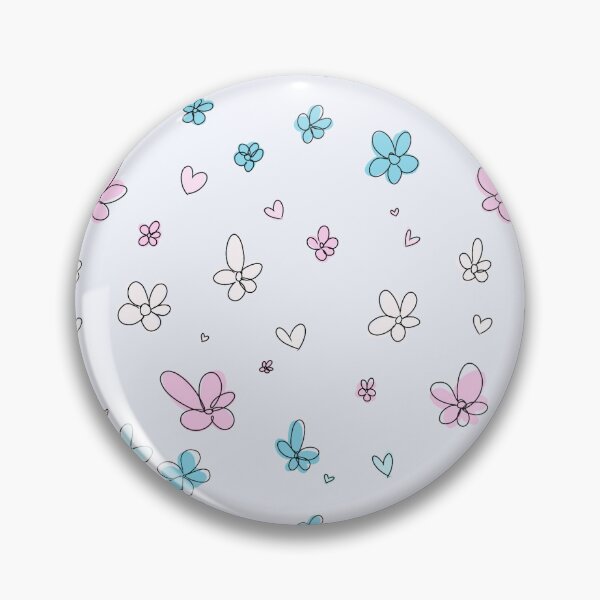 Item preview, Heartstopper flowers and hearts mix (trans flag colors) designed and sold by Sophprano.